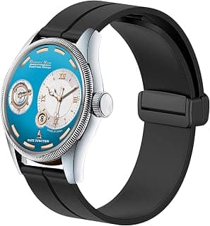 DOUBLERUN Chonograph Date Display Analoge Silicone Magnetic Strap Watch for Men, Series S-160-00