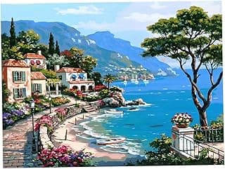HASTHIP Paint By Numbers Kits, DIY Oil Painting, Canvas Paint By Numbers for Kits and Adults Kids Drawing Learning Class Craft Decor Home - 16 * 20 Inch, Multicolour
