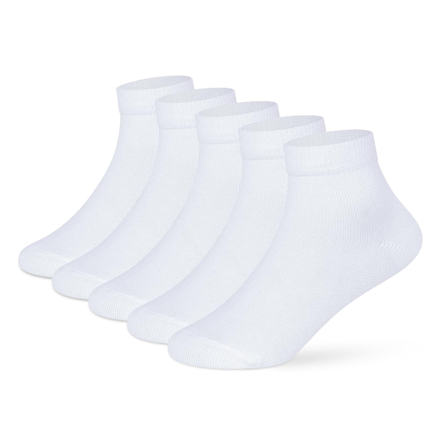 Supersox Ankle White School Uniform Socks for Kids, Made with Breathable, Anti Odour & Moisture Absorbent Cotton with a Extra Durable Welt, Ideal For All Day Wear