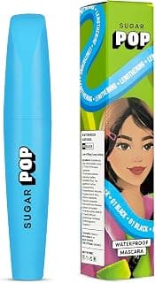 SUGAR POP Waterproof Mascara | Vitamin E & Jojoba Oil | Smudge-proof | Lengthening | Water-Resistant | 8 gms - 01 Black