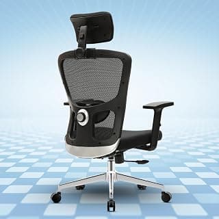 Urban Pro Ergonomic Office Chair for Work | Single Lock Synchro Mechanism | 3 Year Warranty | 1D Armrest | Adjustable Lumbar (1D Armrest, Single Lock)