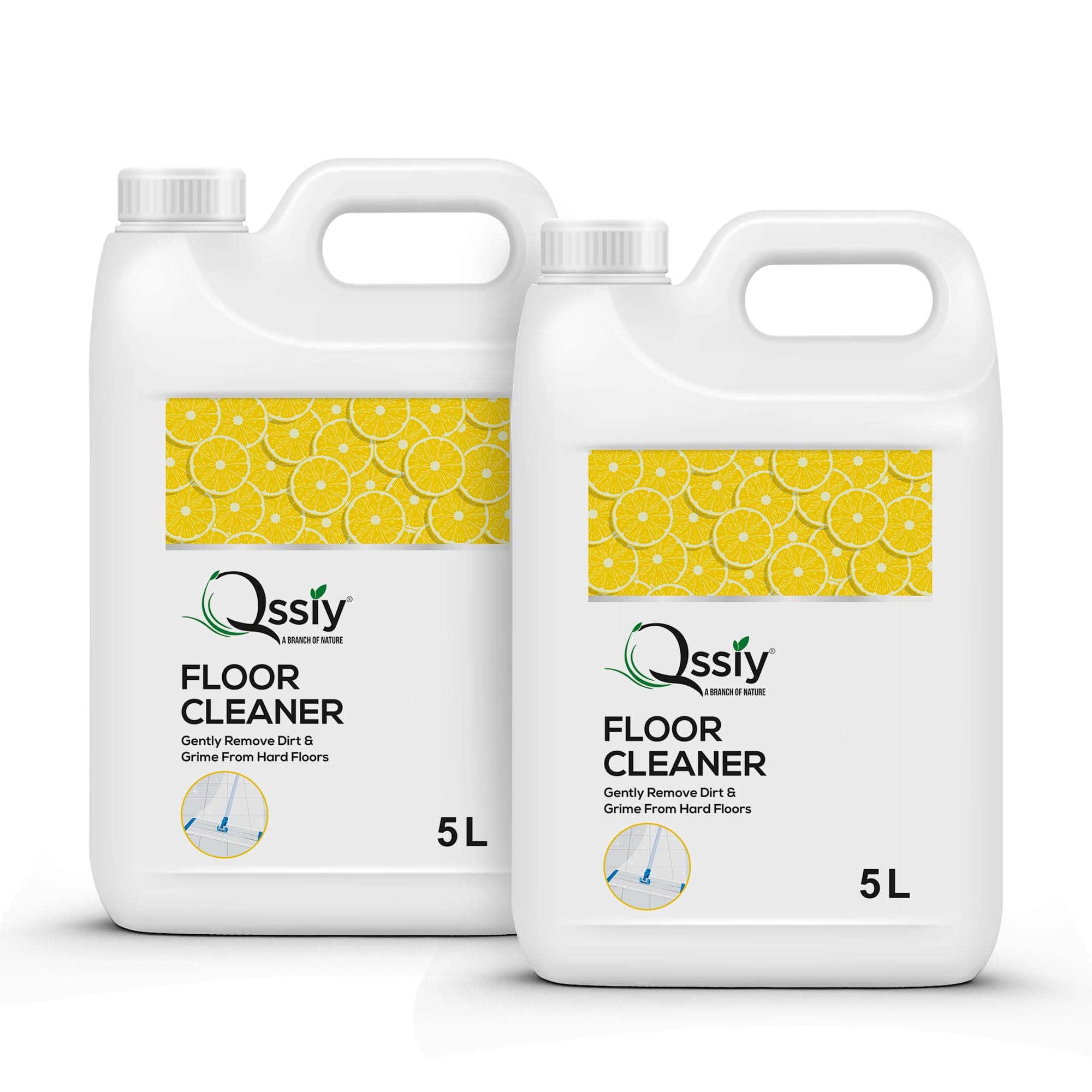 QSSIY Floor Cleaner 10L Lemon | Concentrated for Home Tiles, Marble, Wood | Streak-Free, Hand-Safe, Made in India