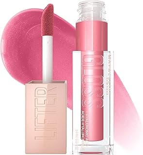 Maybelline New York Smooth And Non-sticky Lifter Gloss - Petal | Tinted Lip Gloss With Hyaluronic Acid for Hydrated & Plump Lips | Non-Sticky application | Long-lasting Fuller & Lifted Look | 5.4ml