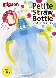 Pigeon Petit Straw Bottle Aqua Blue 150mL by Pigeon