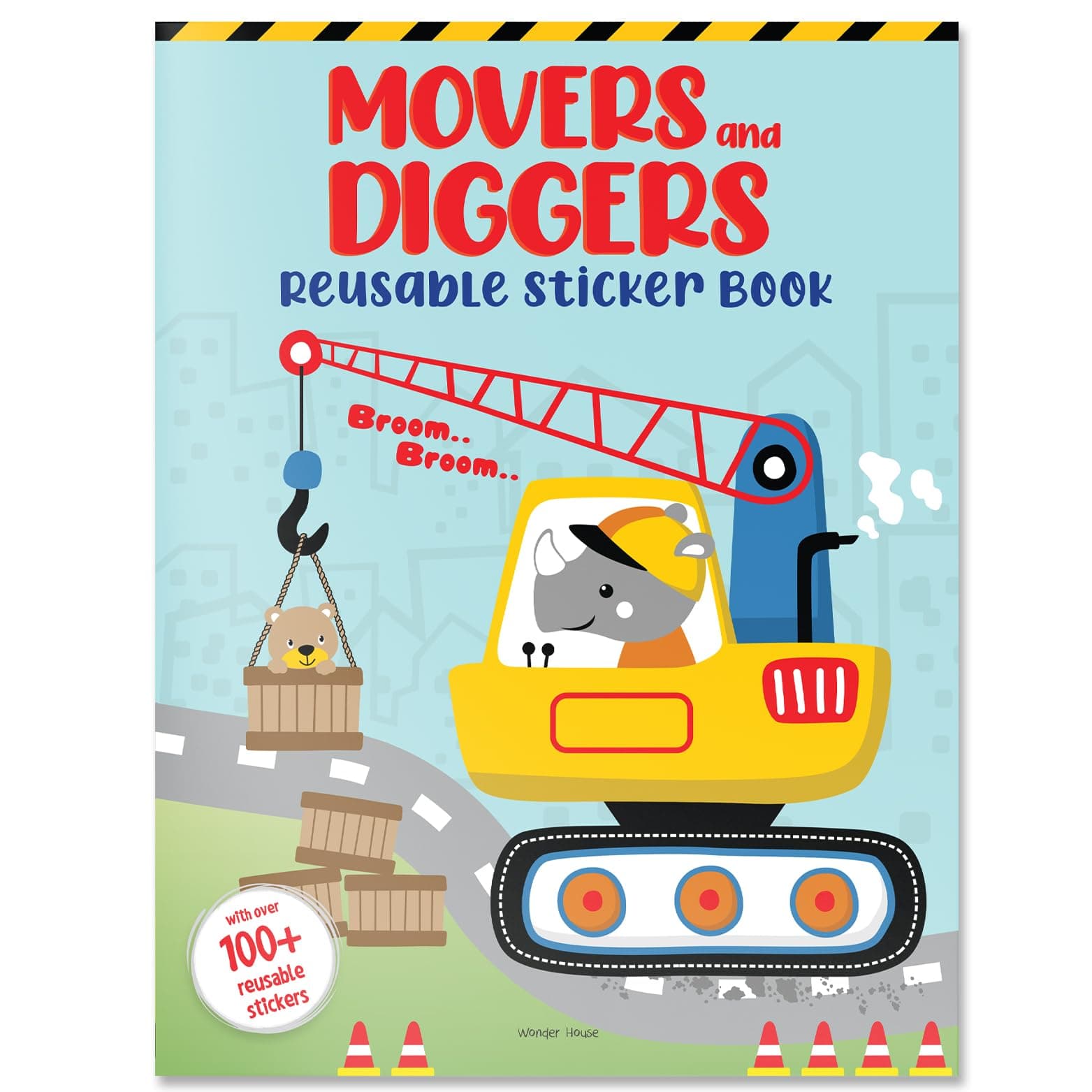 Movers and Diggers Reusable Sticker Book For Children