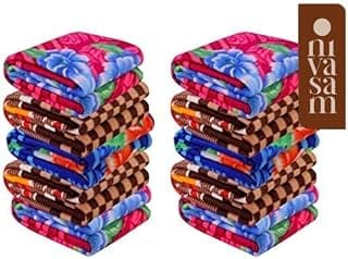 Lightweight Printed Fleece Blanket, Bedsheet for All Seasons Super Soft Plush and Luxurious Ac Blanket Warm and Cozy (Single Bed, 3), Multicolour, 500 TC