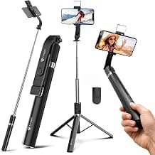 Tygot T9 Pro Bluetooth Selfie Stick 67 Inch(170 cm) Tripod with LED Light, Extendable Selfie Stick for Mobile Phone with Remote, Portable Tripod Stand for Travel, Vlogging & Photography