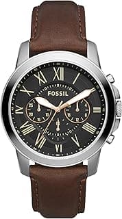 Fossil Chronograph men Grant Brown Quartz Leather Watch FS4813IE