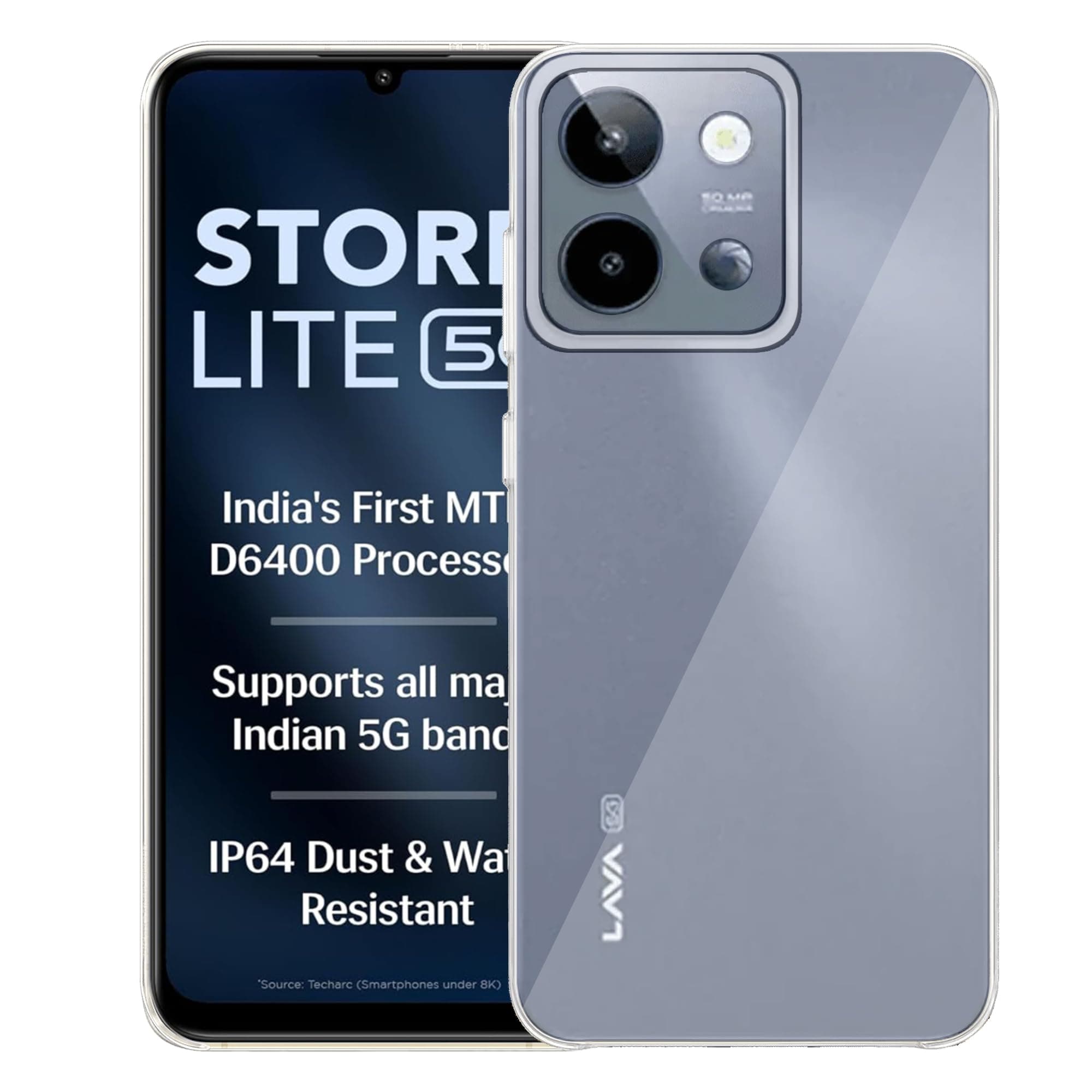 Amazon Brand - Solimo for Lava Storm Lite 5G Premium Transparent Soft Silicon Crystal Clear Back Cover [Transparent]