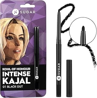 SUGAR Cosmetics Kohl Of Honour Intense Matte Kajal | Waterproof & Smudgeproof | Lasts upto 10hrs | 0.25gm - 01 Black Out