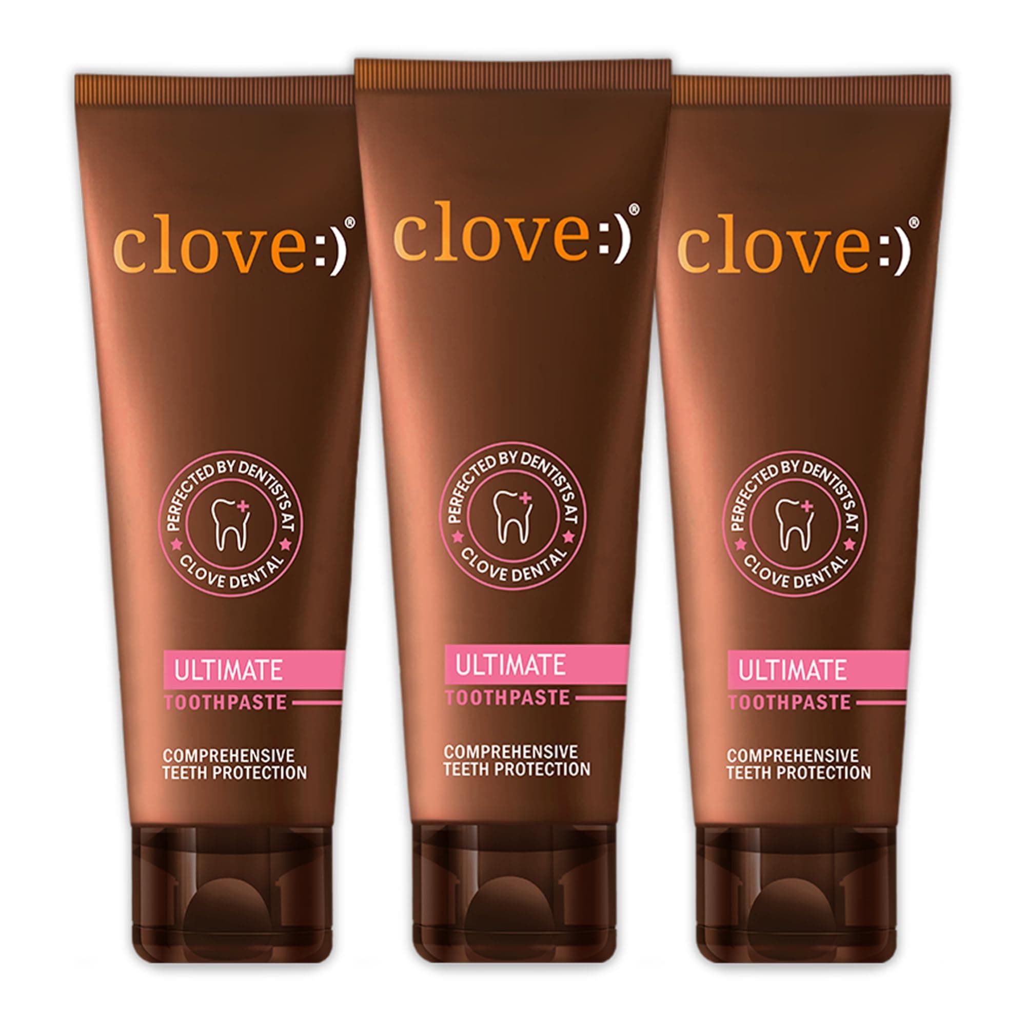 Clove Ultimate Toothpaste, Patented Optafresh Technology, 24-Hour Active Freshness & Bad Breath Control, Cavity Protection & Healthy Gums,Safe formula, Mint, Pack of 3 (100g)