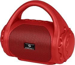 ZEBRONICS ZEB-COUNTY 3W Wireless Bluetooth Portable Speaker With Supporting Carry Handle, USB, SD Card, AUX, FM & Call Function (Red)