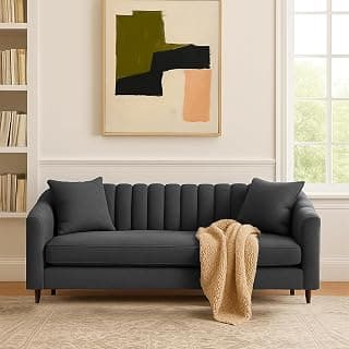 Casaliving Doraldo 3 Seater Sofa Set for Living Room (Black Colour Fabric) Premium Fabric Sofa Set for Living Room