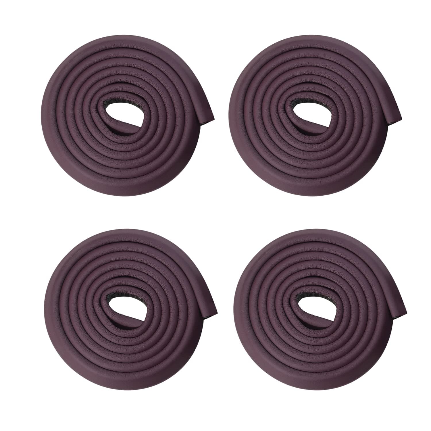 BabySafeHouse Child Proofing Pre-Taped Edge Guard Strip (26ft- Pack of 4) for Sharp Edges of Furniture & Corners (Brown Color)
