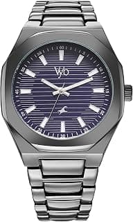 Fastrack Fastrack Vyb Limitless Quartz Analog Blue Dial Grey Color Metal Strap Watch for Guys - FV30012QM01W