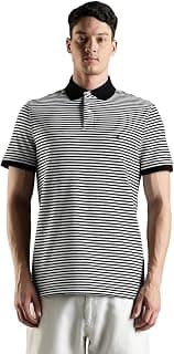 Tommy Hilfiger Men Cotton Striped Regular-Fit Polo T-Shirt