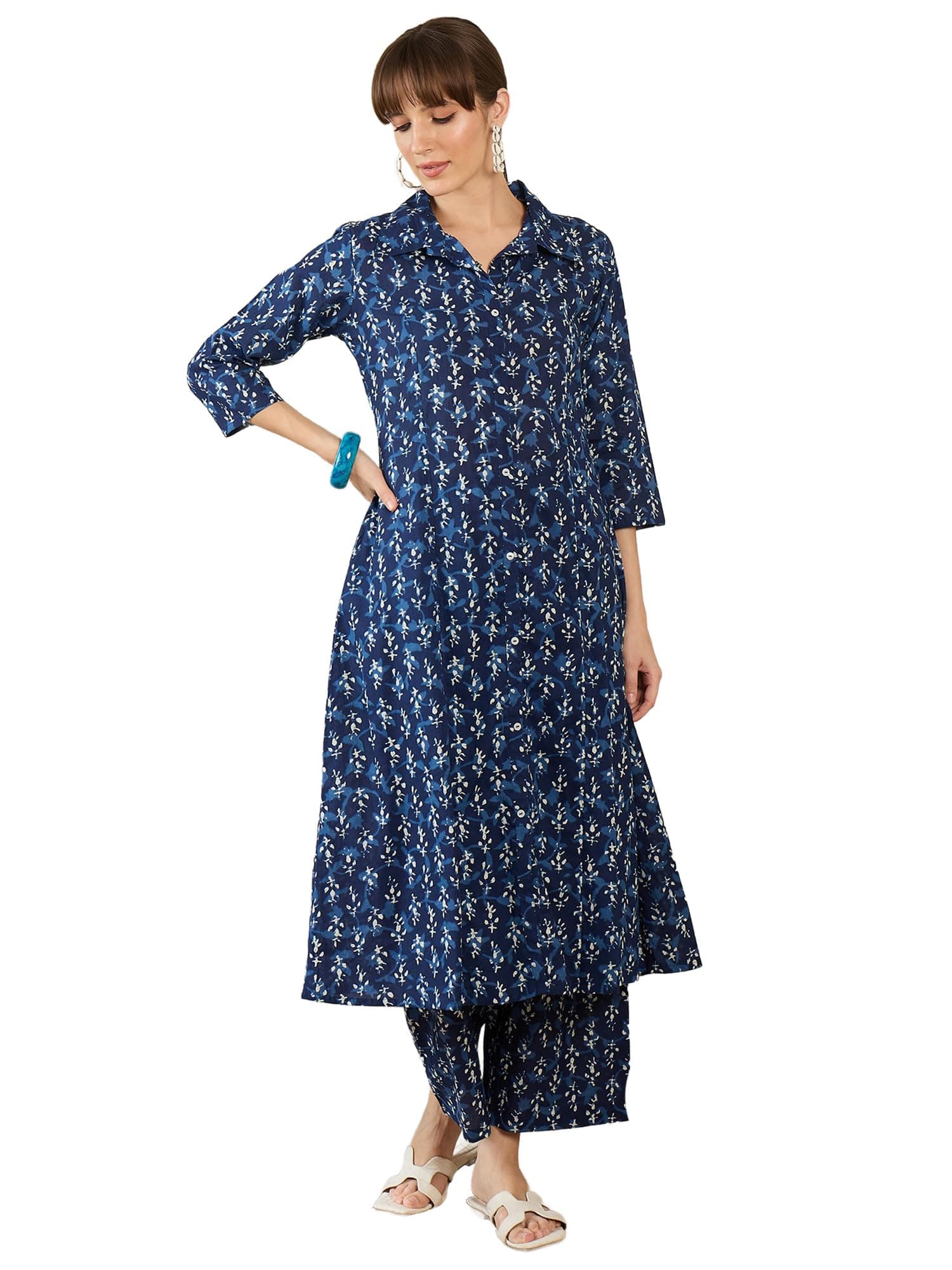 INDO ERA Women's Catton Ethnic Co-Ord Set | Kurta Pant Set | Kurta Palazzo Set | Stylish Cotton Suit Set for Women,12020 | Cord Set For Women Cotton |