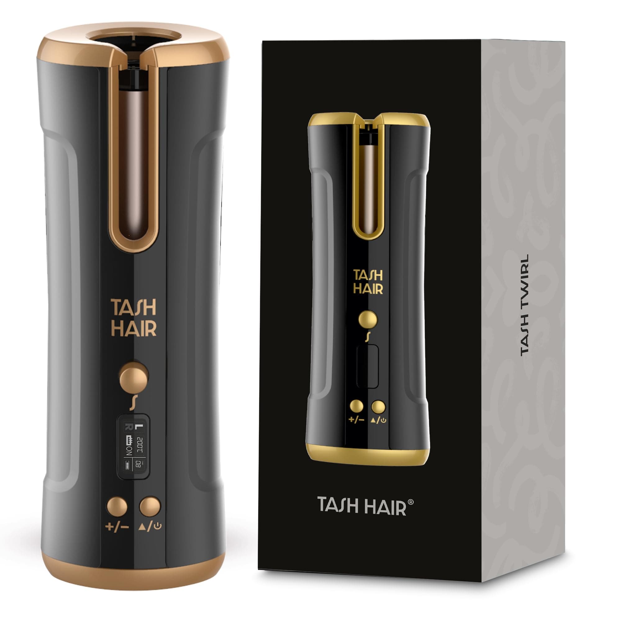 Tash Hair Twirl Cordless Automatic Hair Curler Machine | Quick Curls in 10 Mins, Portable & Rechargeable, 6 Heat Settings, Ceramic Barrel, Anti-Scald & Tangle-Free Design, Gift for Women