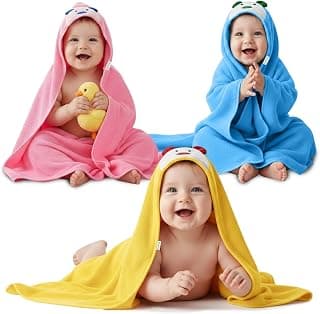 OYO BABY OYO BABY Baby Blanket Combo Pack – 3 Pcs Hooded Wrappers for Newborn Boys & Girls | Soft, Lightweight, Multi-Purpose Baby Wrapper/Blanket (0–12 Months, 84×62 cm)