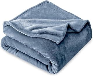 BSB HOME Premium Plush Single Blanket|300 GSM Lightweight Cozy Soft for Bed, Sofa, Couch, Travel&Camping|150X220 Cm Or 60X86 Inches|Aqua|Polyester,200 TC