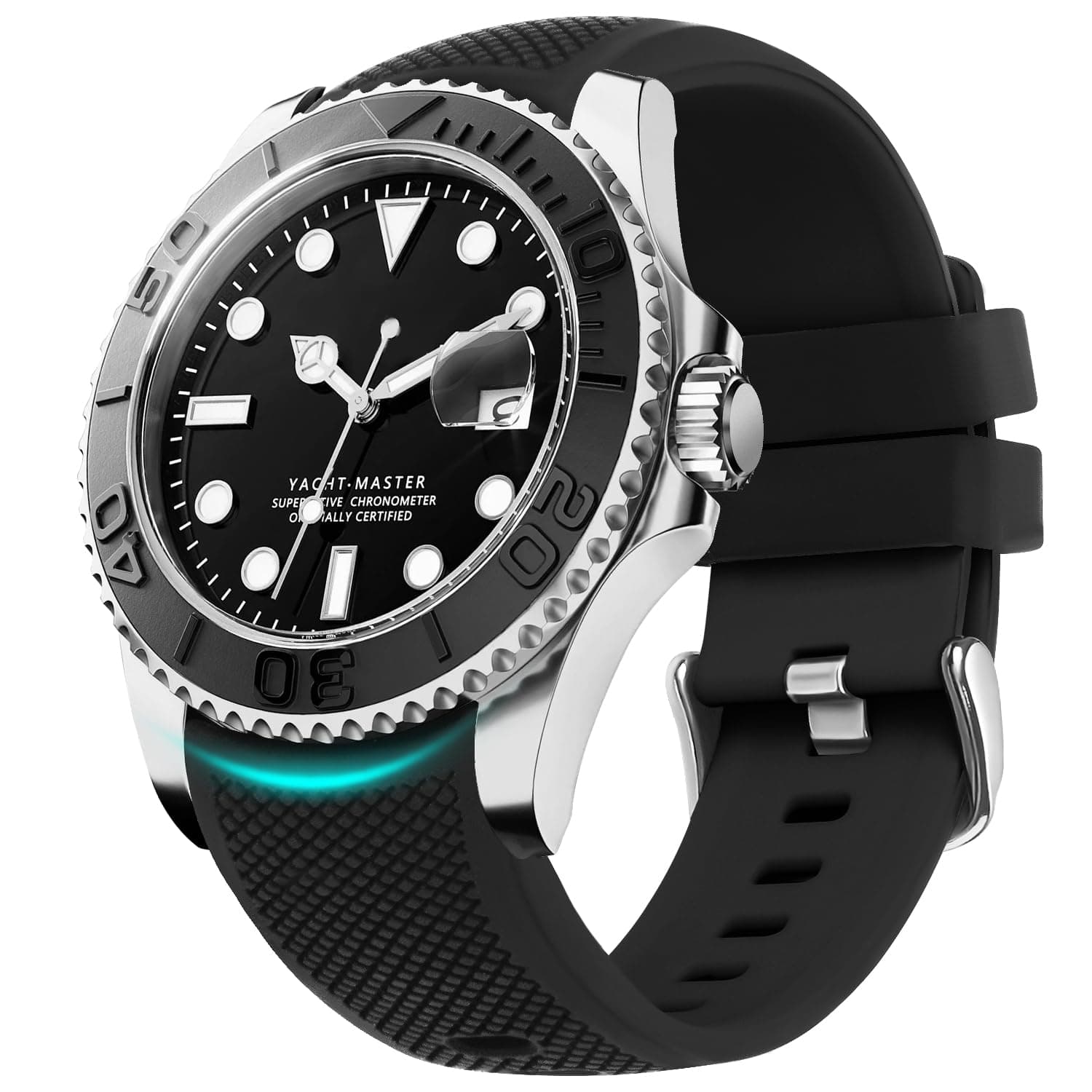 Fullmosa 22mm Silicone Bands No Gaps Compatible for Samsung Galaxy Watch 46mm/Gear S3 Classic/Frontier, Fossil Men's Gen 6 44mm/Gen 5E 44mm/Gen 5 Garrett HR, HUAWEI Watch GT 2 46mm,(Black) | Compatible for Samsung Galaxy 46mm/Gear S3 Classic/Frontier, Fossil Men's Gen 6 44mm/Gen 5E 44mm, HUAWEI Watch GT 2 46mm