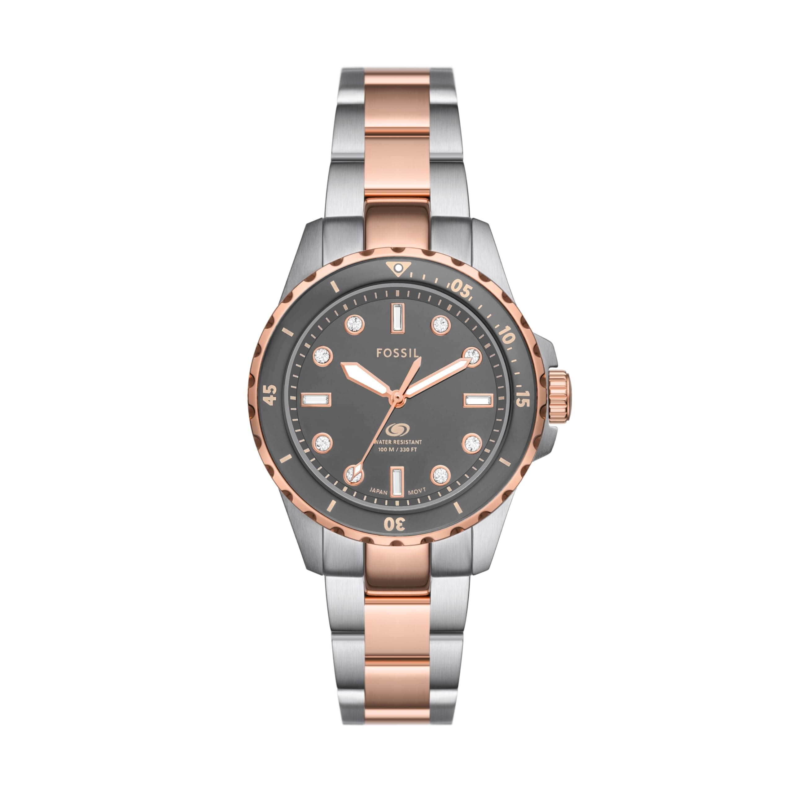 Fossil Blue Dive Two Tone Watch ES5348