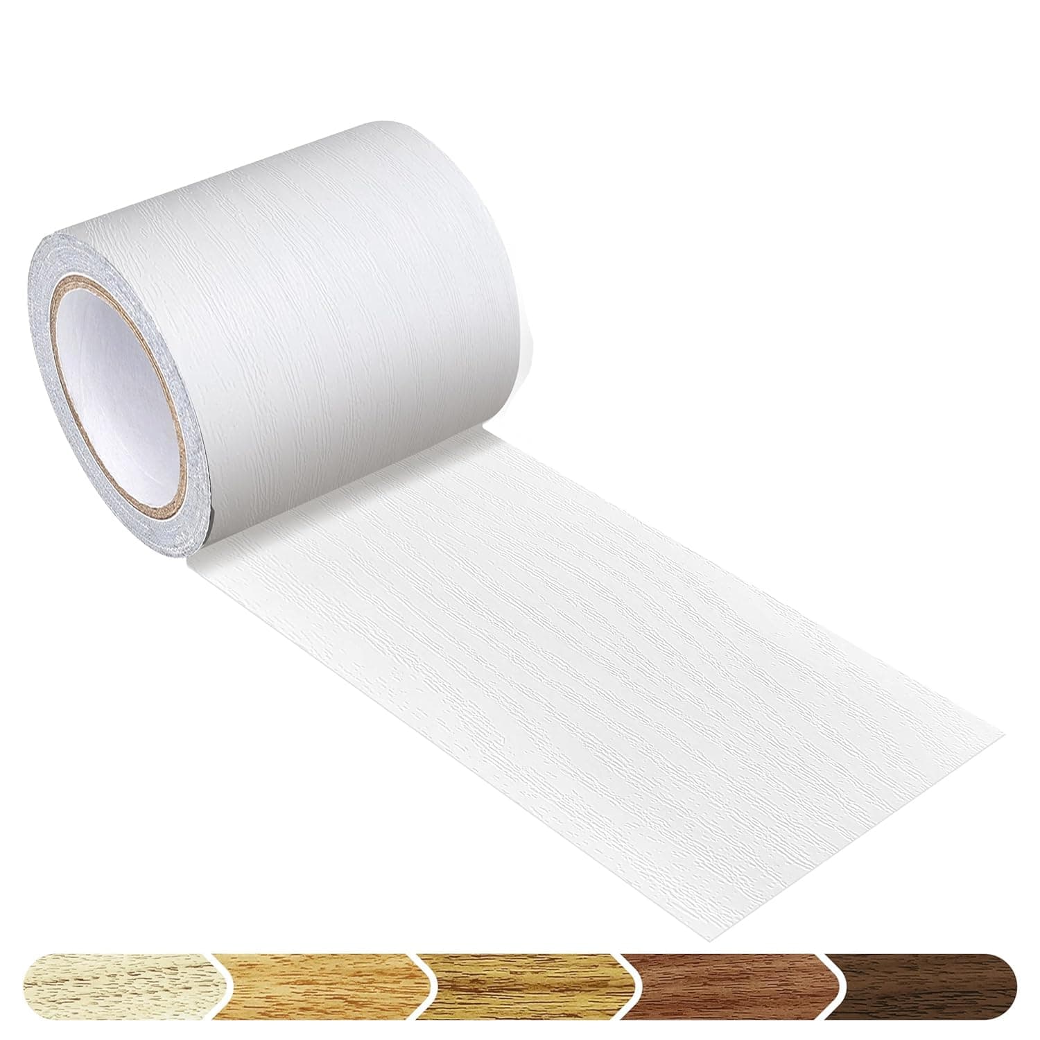 MUNIKESH CREATION White Colour Wood Border Wallpaper Peel and Stick Wooden Contact Paper for Countertops Border, Wall Corners Stickers and Wall Decor Waterproof Self Adhesive 6x120 Inch
