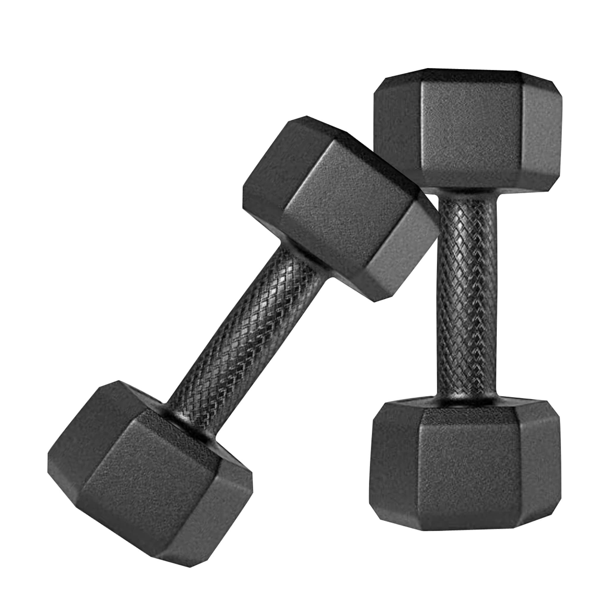 Kore PVC DM-3kg-Combo 161 Fixed Dumbbells Set and Fitness Kit for Men and Women Whole Body Workout, Black