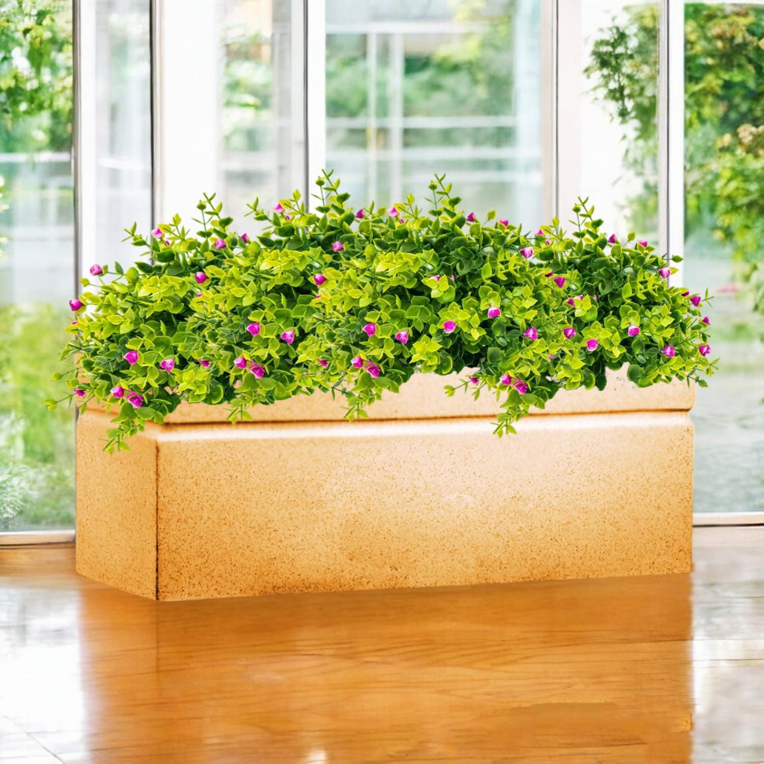 Amazon Brand - Umi Recta (36 X 14) Inch Rectangle Pots for Planter & Flowers Big Size Gamla - Lightweight, Durable Outdoor & Indoor Planters, Perfect for Balcony & Terrace Gardens (Brown)