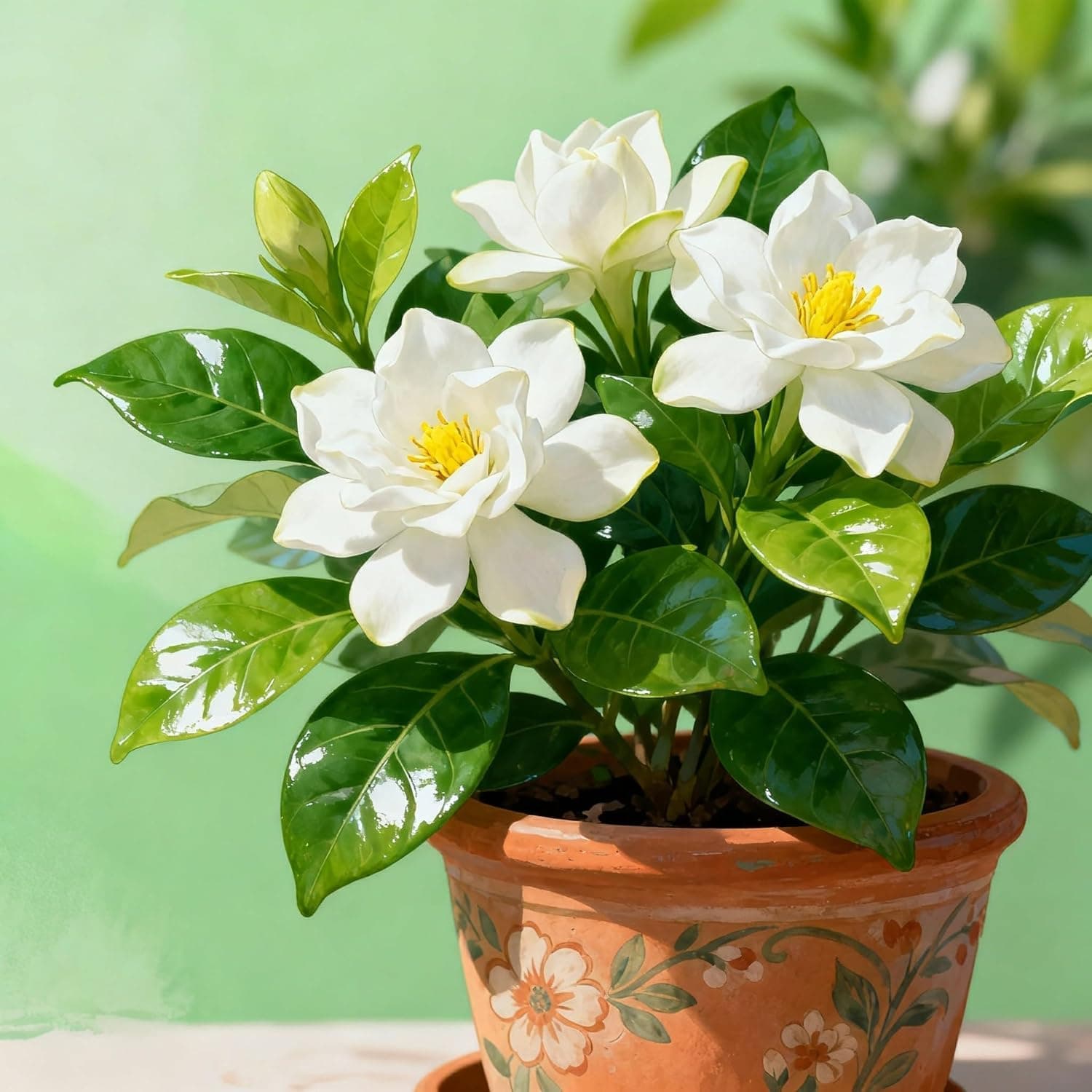 All Seasons Gardenia/Gandharaj Live Plant - Fragrant Blooms Choice for gardens and indoor spaces (Pack Of 1) Without Pot