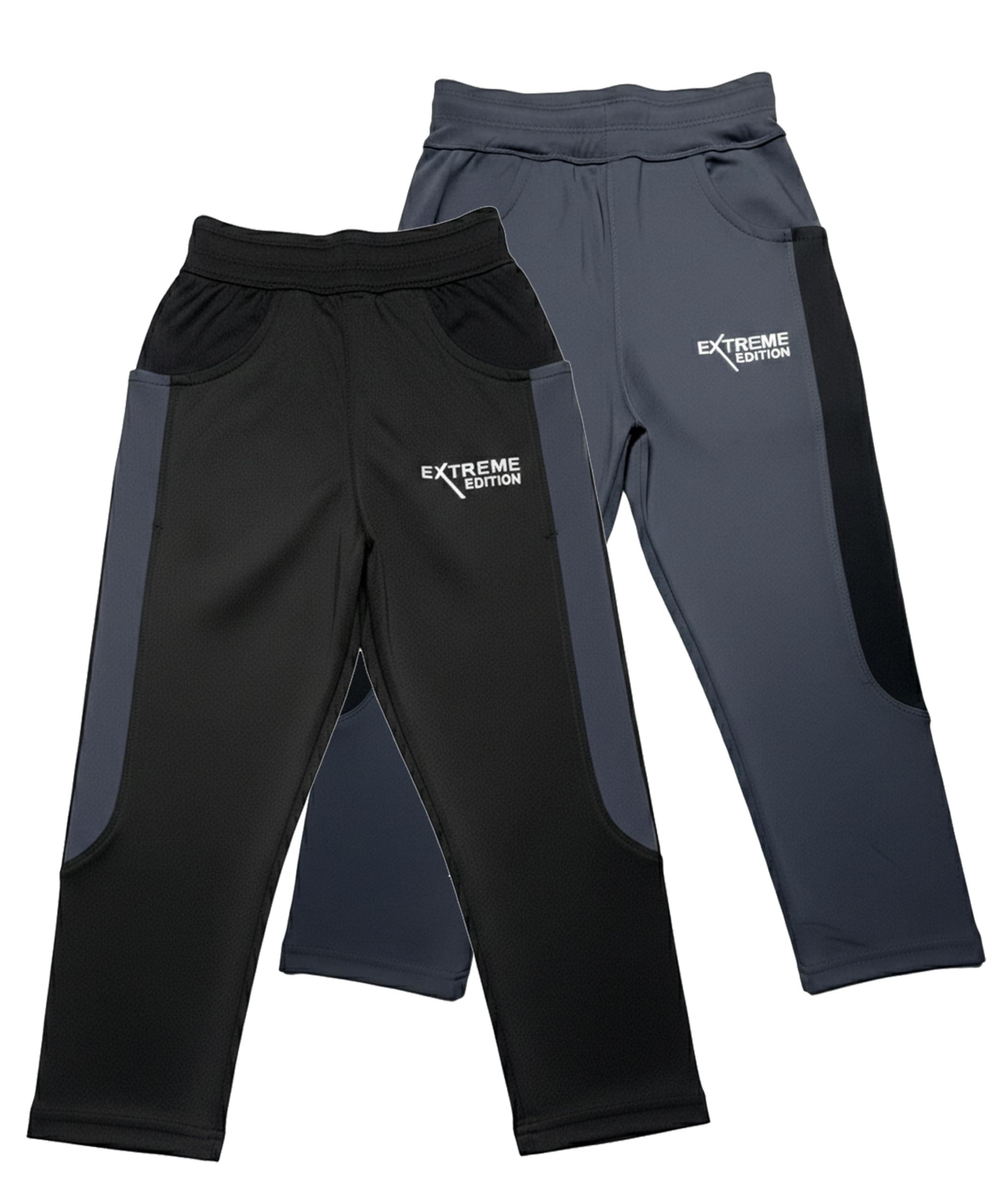 Boys Regular Fit Track Pants, 4Way Stratchable Pants for Sports Activities and Routine Wear Active Wear Lower for Kids Boys (Pack of 2)