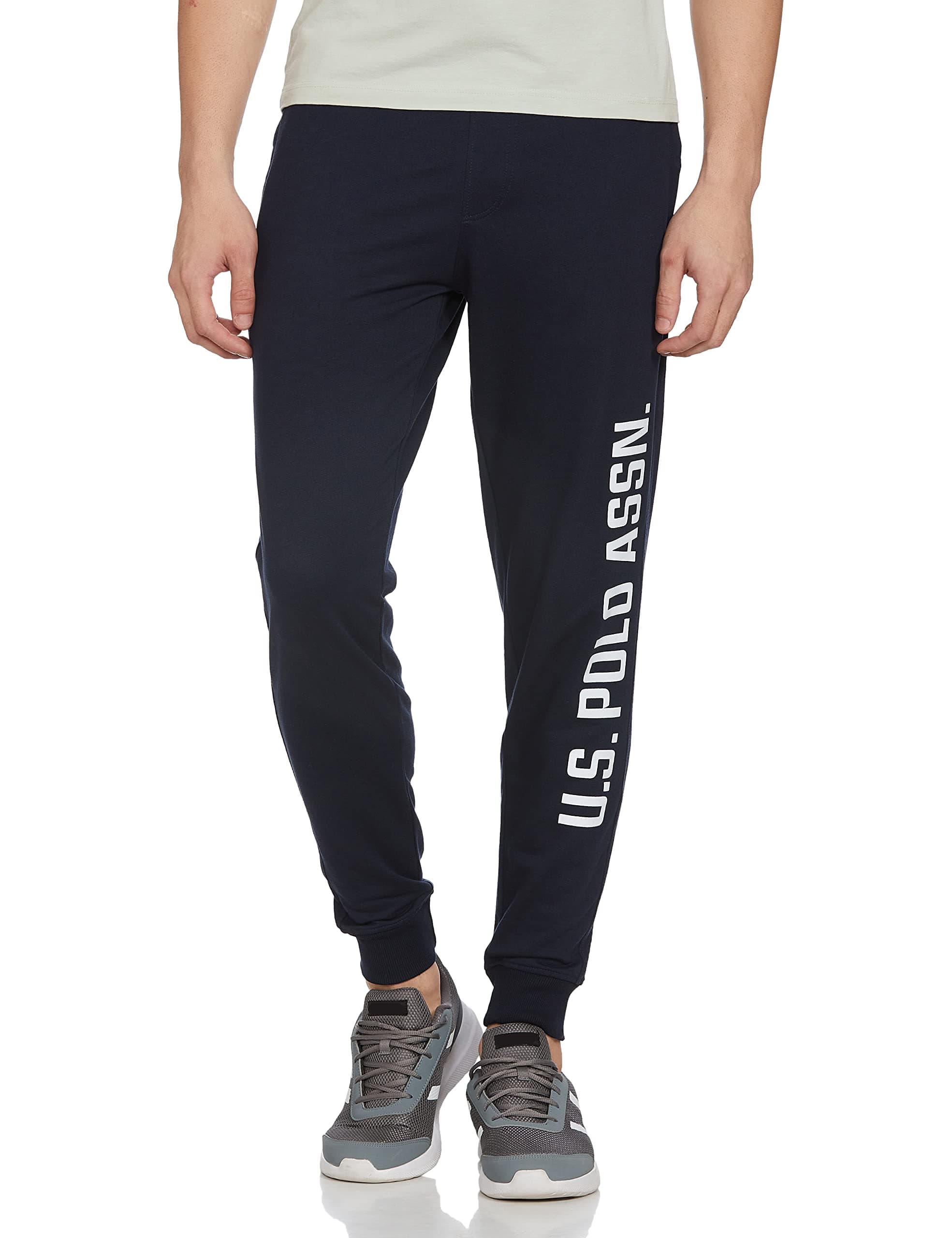 U.S. Polo ASSN. Men's I675 Comfort Fit Mid Rise Solid Lounge Joggers