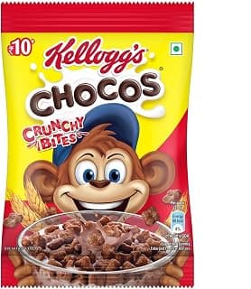 Kellogg’Sâ Chocosâ Crunchy Bites, Source Ofâ Fibre, Source of Calcium, High in Protein, with 10 Essential Vitamins & Minerals, Breakfast Cereals, 26G Pack