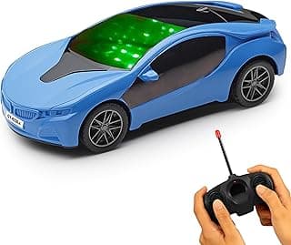 Gooyo GY-6328-13 Hi-Speed Racing Car Toy with 3D Lighting Feature | 3D Lights Famous Remote Control Car Toy for Kids | Blue | 3xAA Battery (Not Included) | Gift Box Packaging