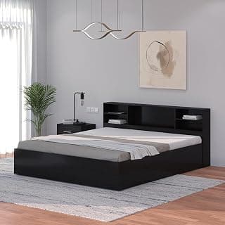Callas Trinity Queen Size Bed Engineered Wood with Box Modern Design with Headboard | Elegant Finish | Durable Structure | 1 Year Warranty with Free Installation