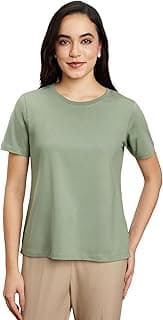 Symbol Premium Women's Super Soft Cotton Round Neck Solid T-Shirt (Stylish | Regular Fit) (Available in Plus Sizes)