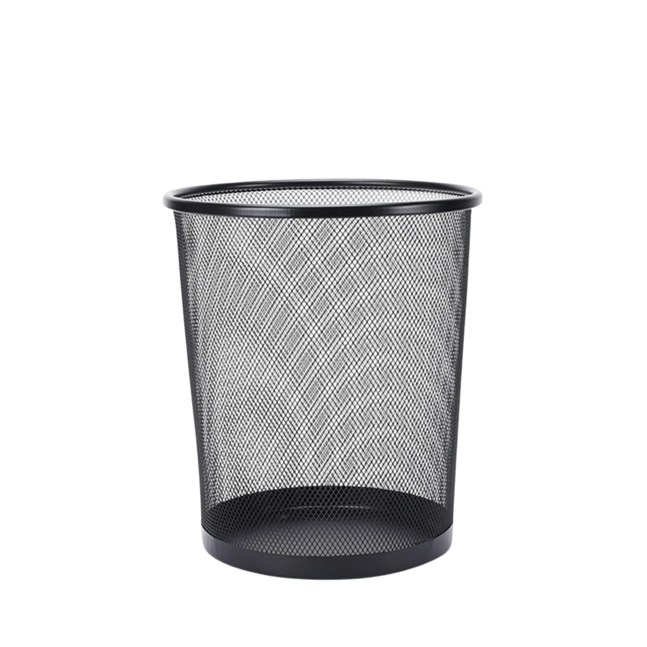 GoodWill Tech Open-Top Cylindrical Metal Mesh Recycling Dustbins- Waste Basket for Home/Office/Coffee Shop/Hotel Non-Toxic - Black, Medium,13liters (Pack of 1)