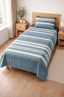 AAZEEM Microfibre Single Bedsheet 100% Microfibre Full Size Sheets Set, Soft & Comfy, Bedsheet & Pillowcases Sets, Machine wash | Bedsheet Size 60 X 90 Inches Pillow - 17 X 27 |