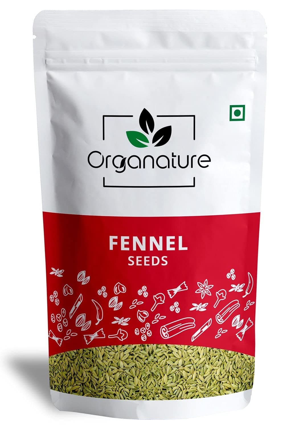 Organature Fresh & Natural Fennel Seeds 400g | Saunf | Variyali | Whole Indian Spices with Authentic taste & Strong Aroma