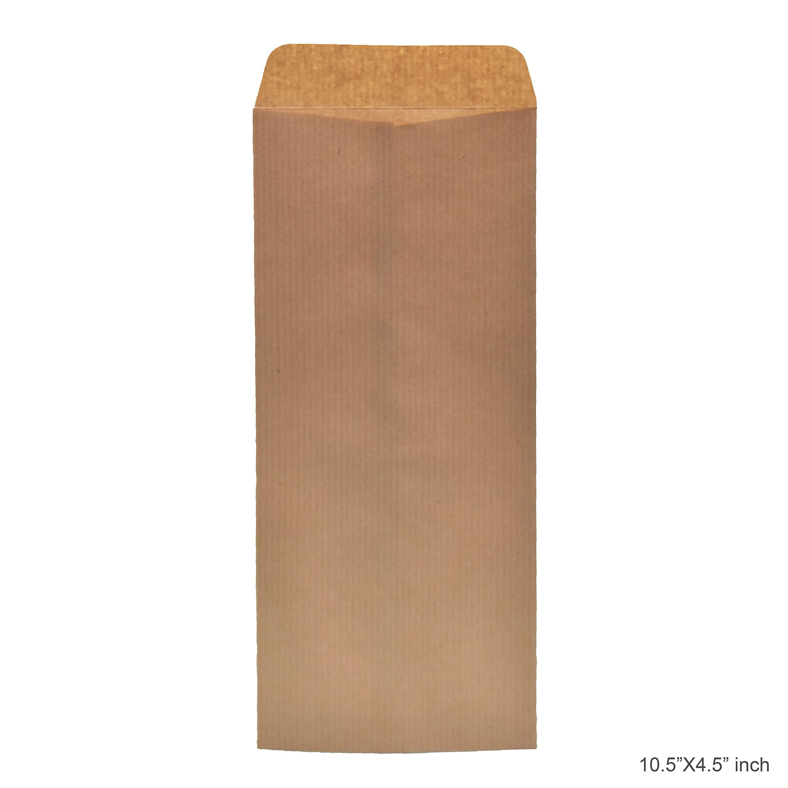 Cubic 10.5" X 4.5" Brown Cheque Envelopes | Pack of 200 | Durable & Versatile Envelopes for Secure Mailing, Office Use, Banking, and Document Storage