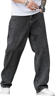 JAAR FASHION Men’s Baggy Fit Jeans – Loose Fit High-Rise Denim – Comfortable Casual Wear Jeans for Men – Trendy Street Style Denim Pants