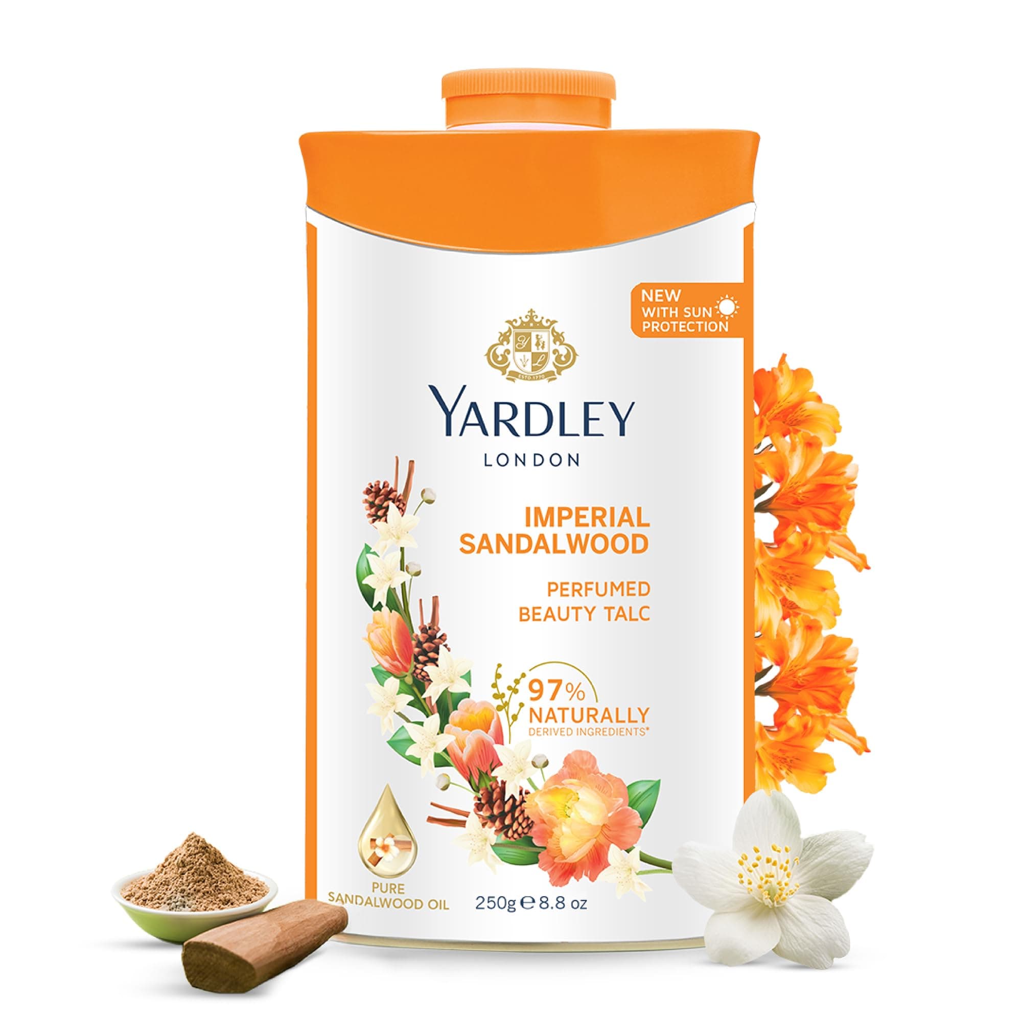 Yardley London Imperial Sandalwood Perfumed Talc for Women, 250g