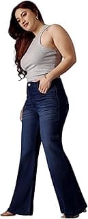 Miss Chase A+ Women's High-Rise Regular-Length Stretchable Bootcut Denim Jeans