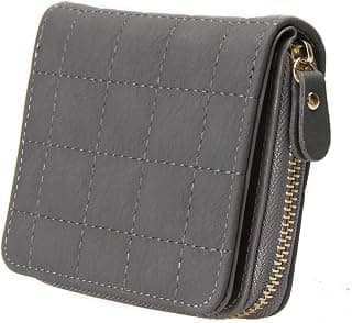 BESTVECH Women's Pu Frey Color Leather Small Wallett Purses Card Holder For Women, Grey