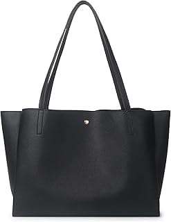 Generic Pure Vegan Leather Tote Bag for Women, Fully Embossed, Handbag, Shoulder Bag, Black