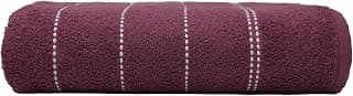 TRIDENT Cotton Bath Towel Sanitized Finish, Quick Dry, Travel Friendly Bath Towel,Size- 150x75 cm, Color - Deep Burgundy