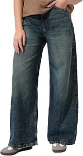 Tokyo Talkies Women Cotton Baggy Jeans,Machine wash, Wide Leg