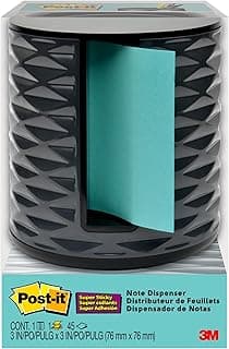 Post-It Note Dispenser, Vertical, Black with Grey (ABS-330-B)