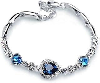 Oviya Magical Love Tripple Heart Bracelet with Crystal Stones BR2100310R