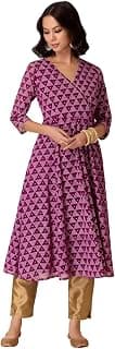 Indya Women's Georgette Regular Fit Casual Kurta